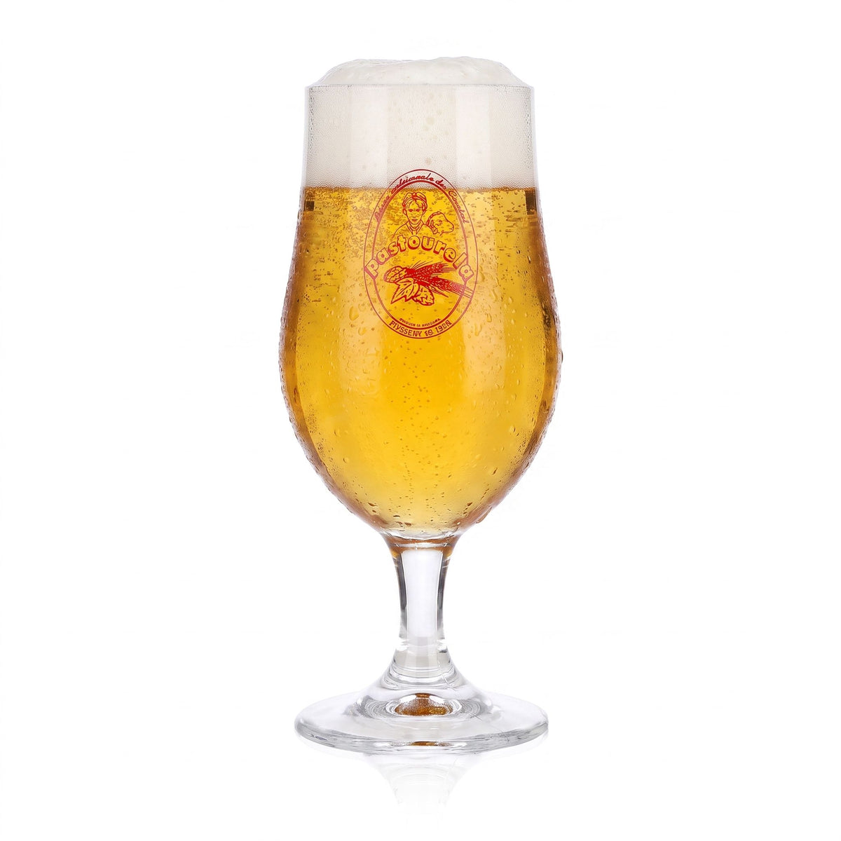 Szklanka do piwa Brasserie de l'Ecir 0,25 l, puchar „Pastourela”, czerwona, Cristal Glass Munique