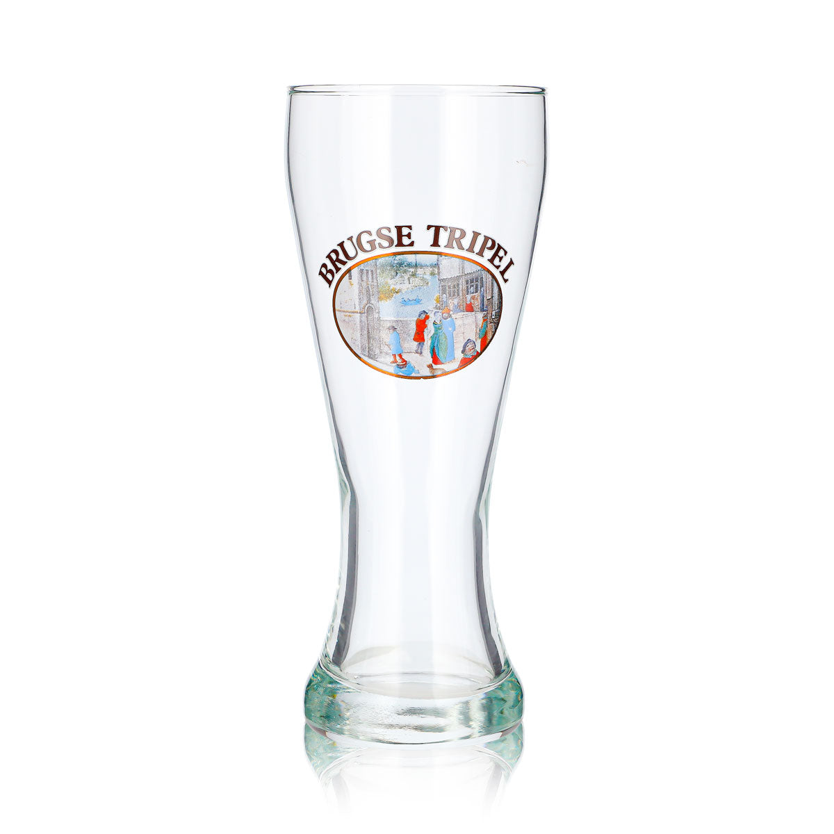 Szklanka do piwa Brugse Tripel 0,6 l, puchar, widok ulicy