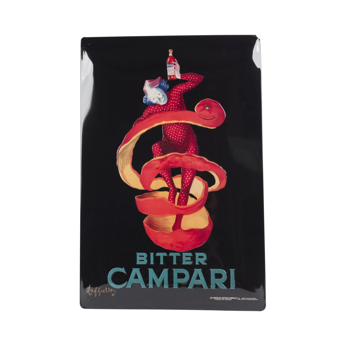 Campari blaszany znak vintage 60x40cm gorzki aperitif emaliowany znak dekoracja ścienna