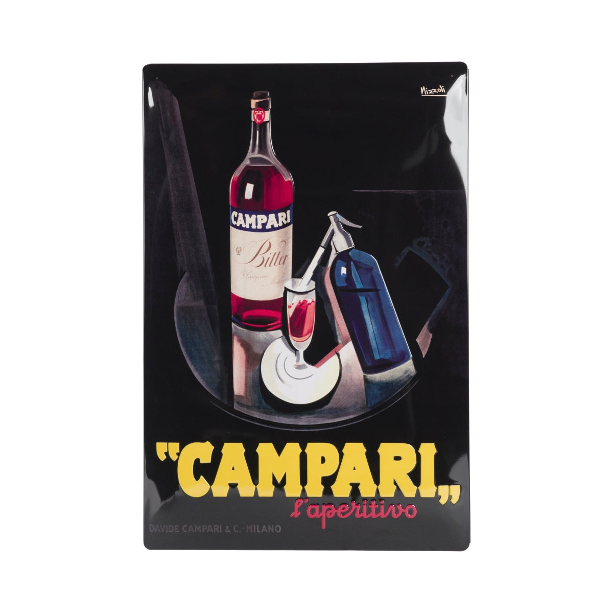 Campari blaszany znak vintage 60x40cm Soda Spritz aperitif emaliowana reklama ścienna – Widok 2