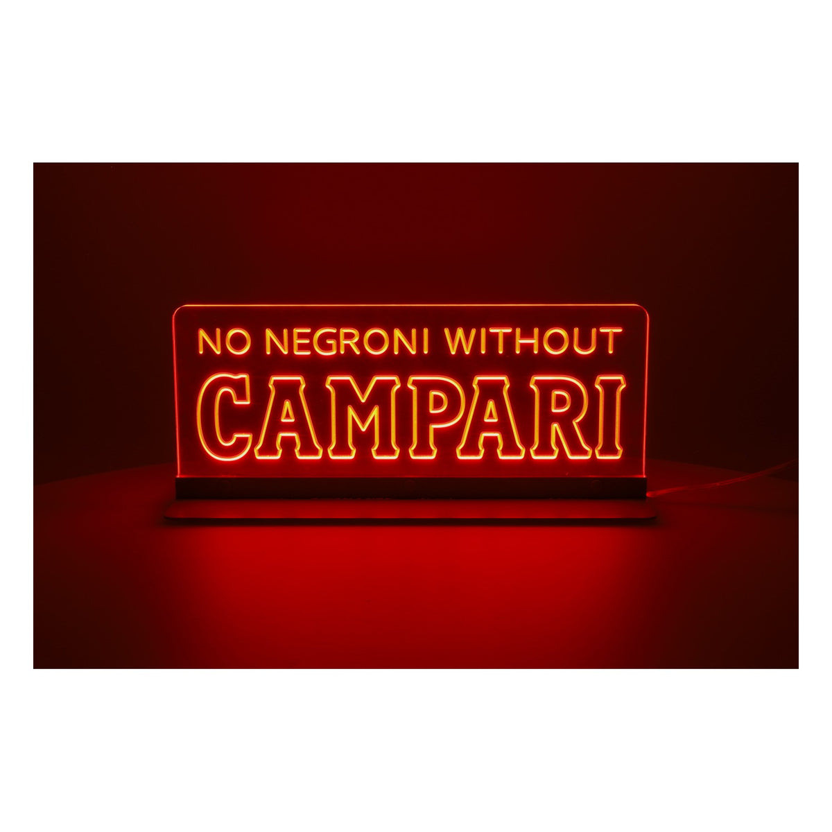 Campari Likör LED Podświetlana reklama „No Negroni Without Campari”