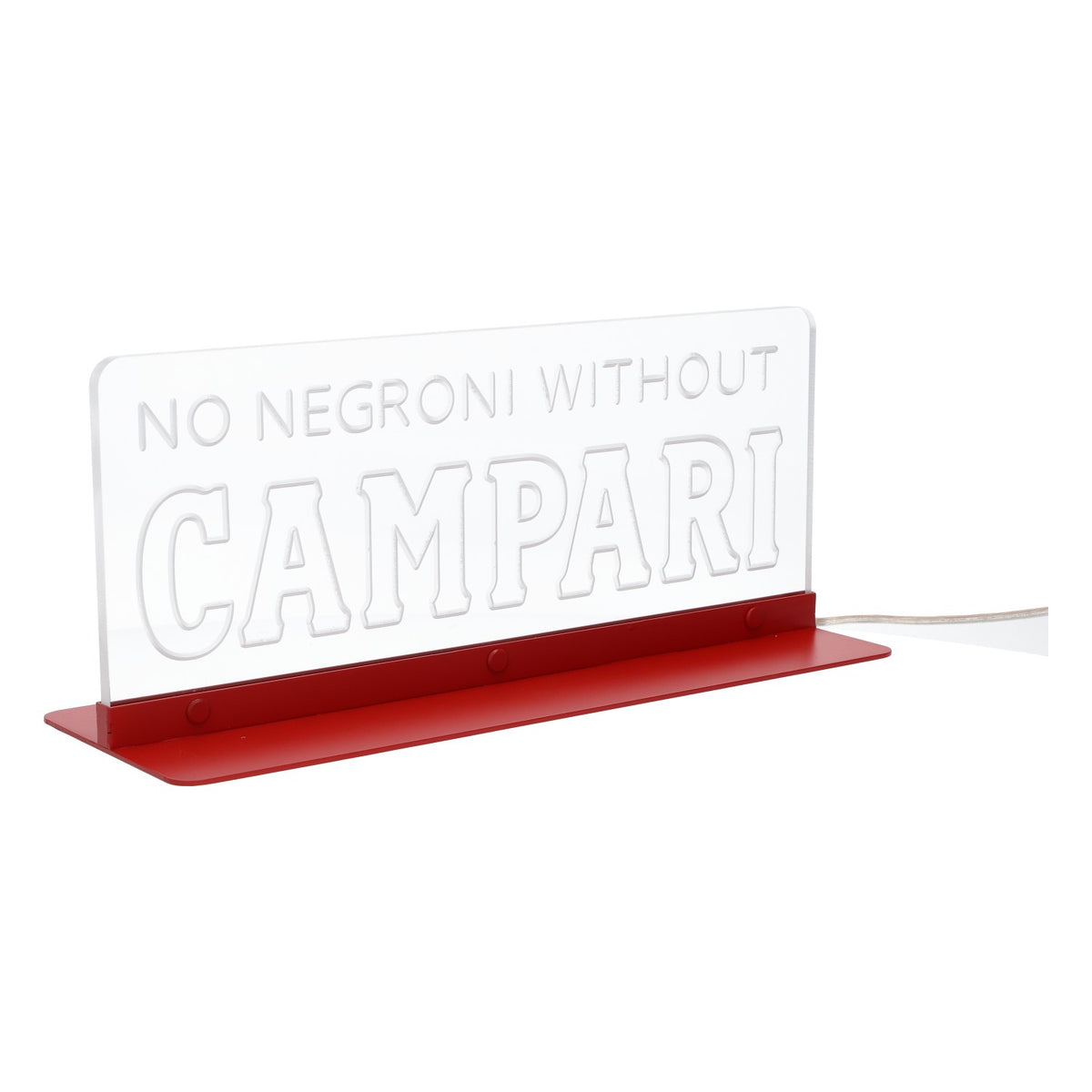 Campari Likör LED Podświetlana reklama „No Negroni Without Campari” – Widok 3
