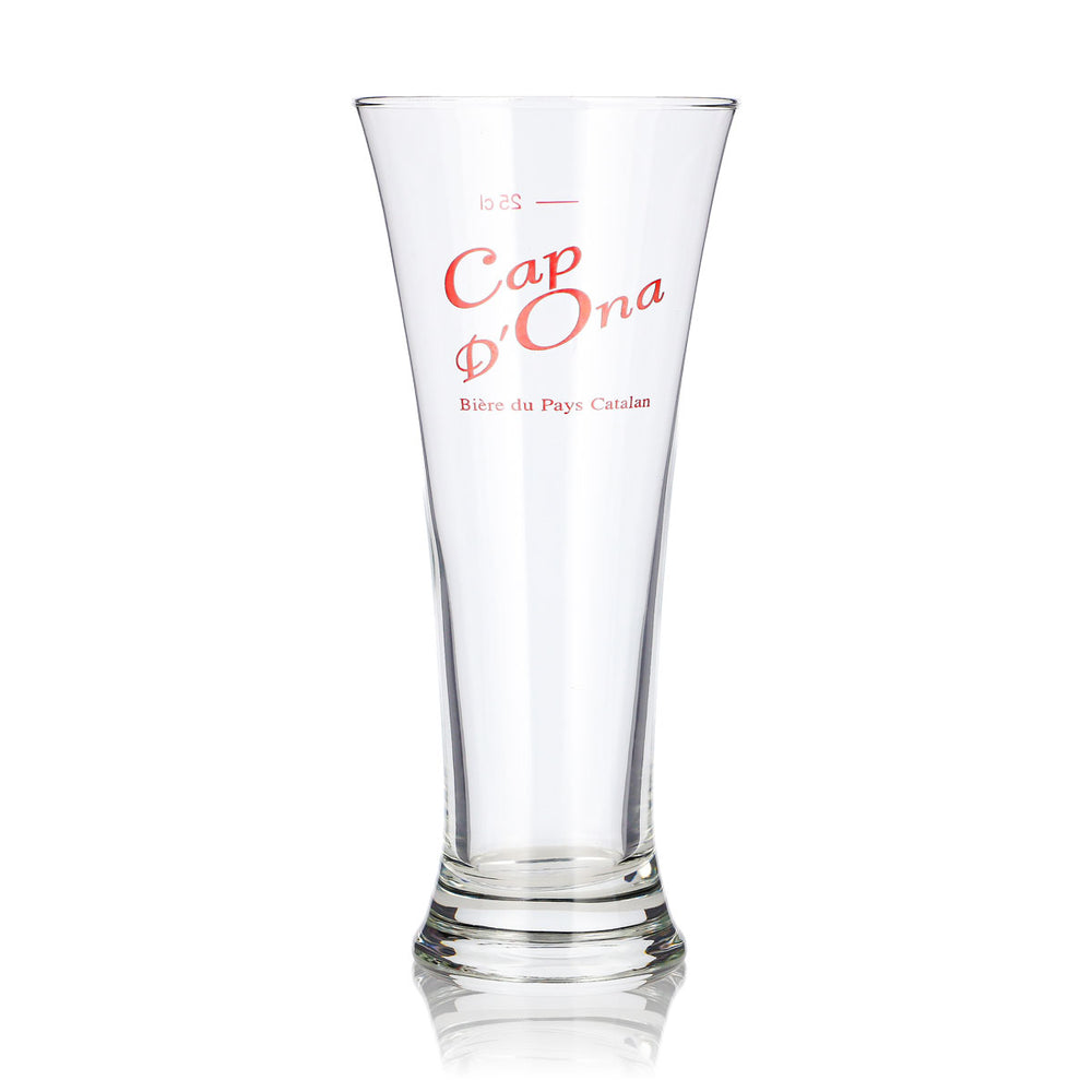 Szklanka do piwa Cap d'Ona 0,25 l, typu longdrink, z serii „Biere du Pay Catalan”, w kształcie pucharu