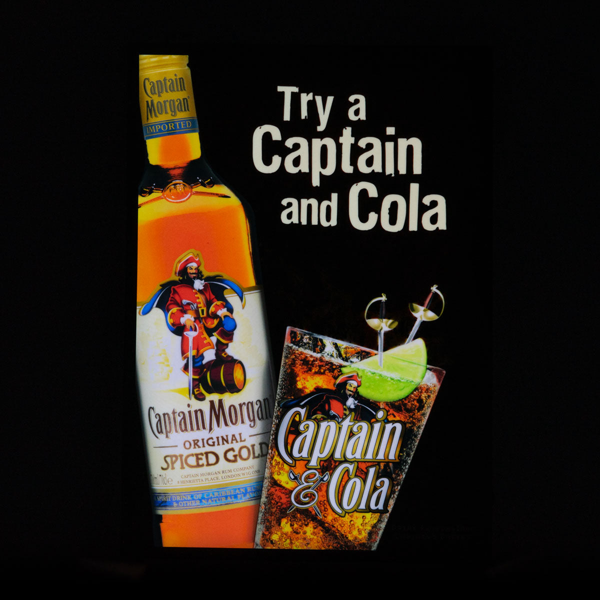 Captain Morgan Podświetlana reklama Luminated LED Tabliczka ścienna Wallsign Bardeko Merch – Widok 4