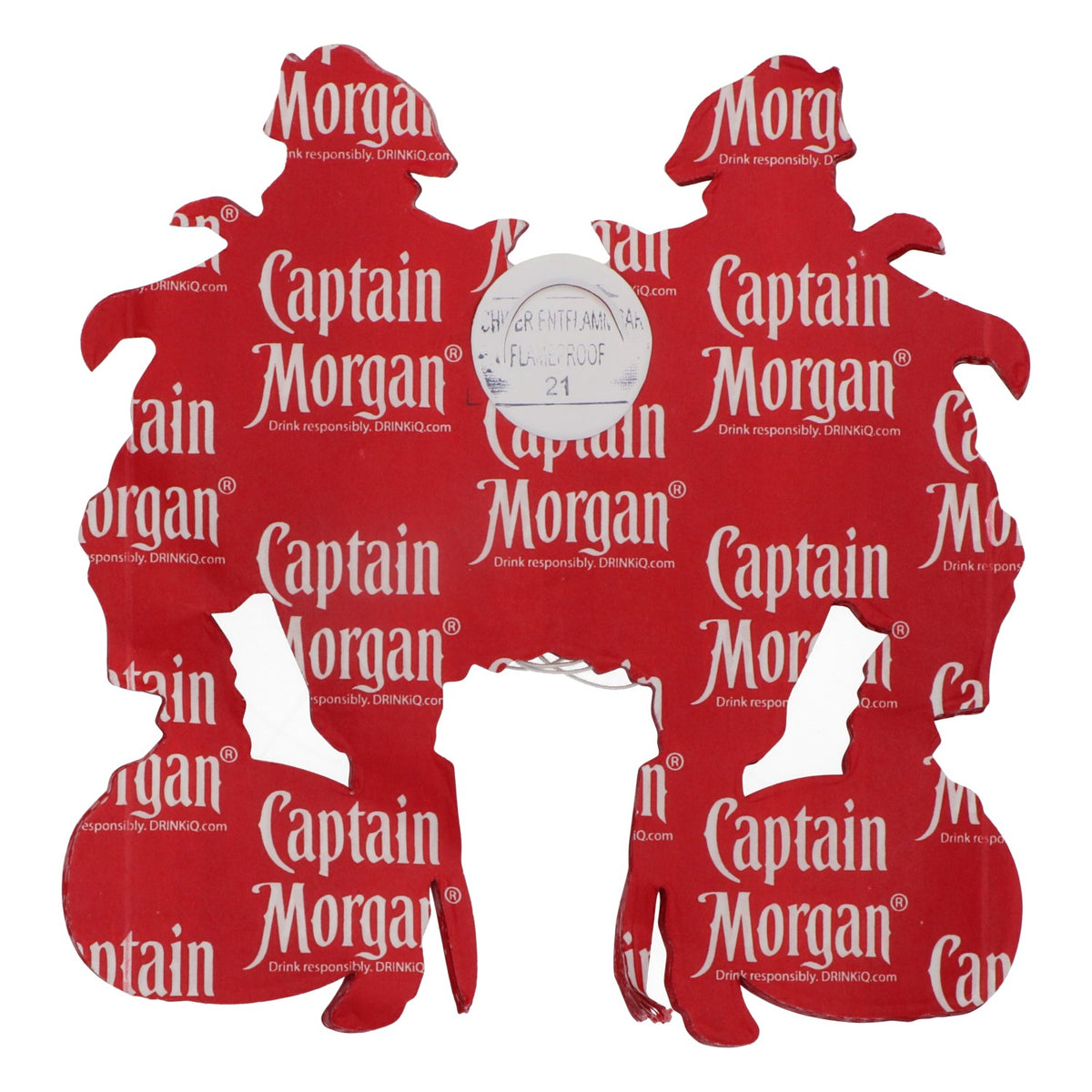Captain Morgan Rum Dekoracje imprezowe Girlanda z proporczykami dwa kapitanowie czerwona – Widok 2