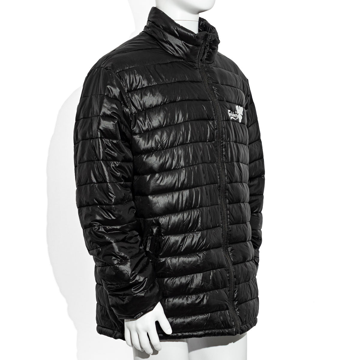 Kurtka męska Carlsberg Beer Down Jacket rozmiar 2 XL czarne haftowane logo – Widok 2