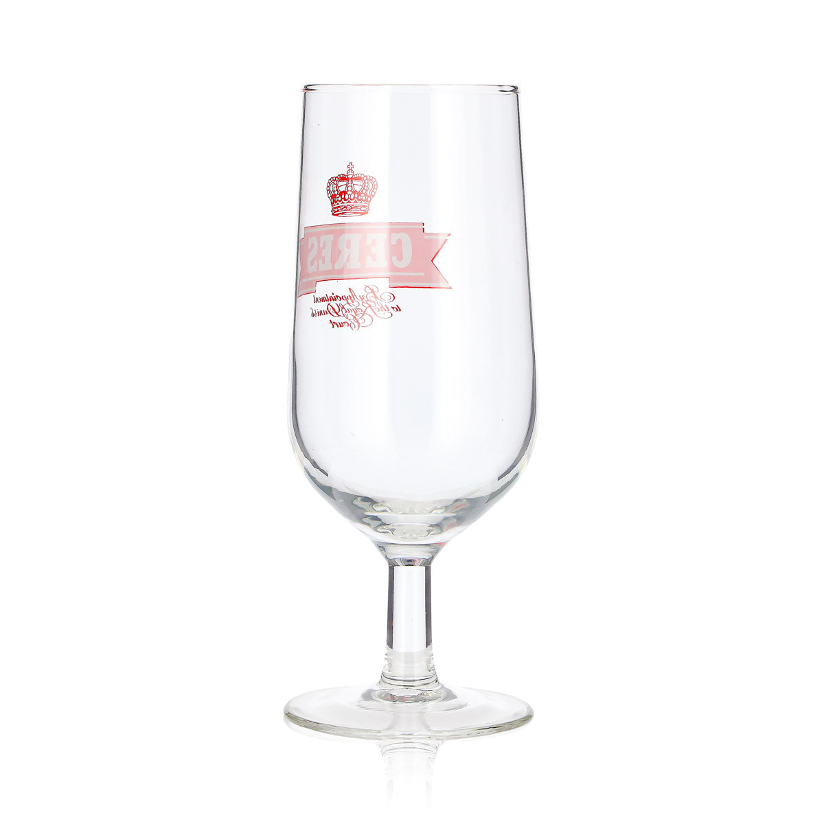 Szklanka do piwa Ceres 0,3 l, puchar, z czerwonym logo – Widok 3