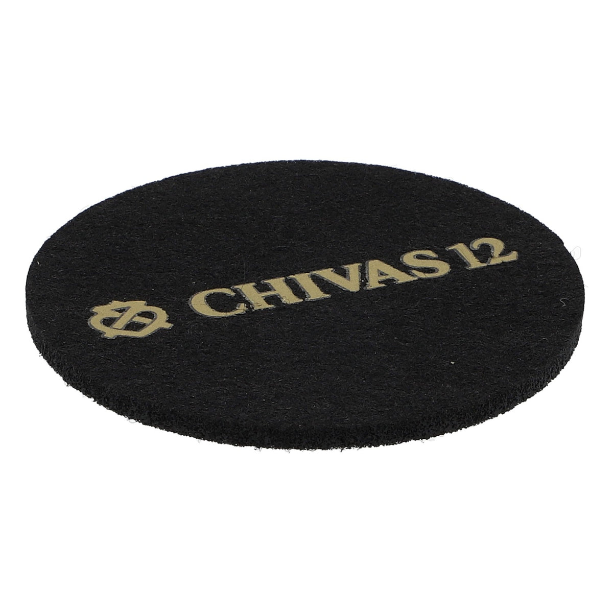 Podkładka pod kieliszki Chivas Regal Whiskey, filcowa, czarna, średnica 6,2 cm „Chivas 12”