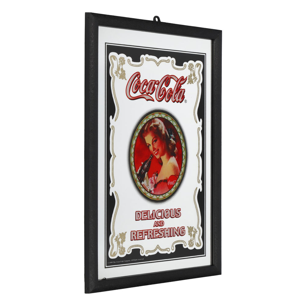Lustro reklamowe Coca-Cola „Delicious & refreshing”, szer. 99 cm, wys. 73 cm