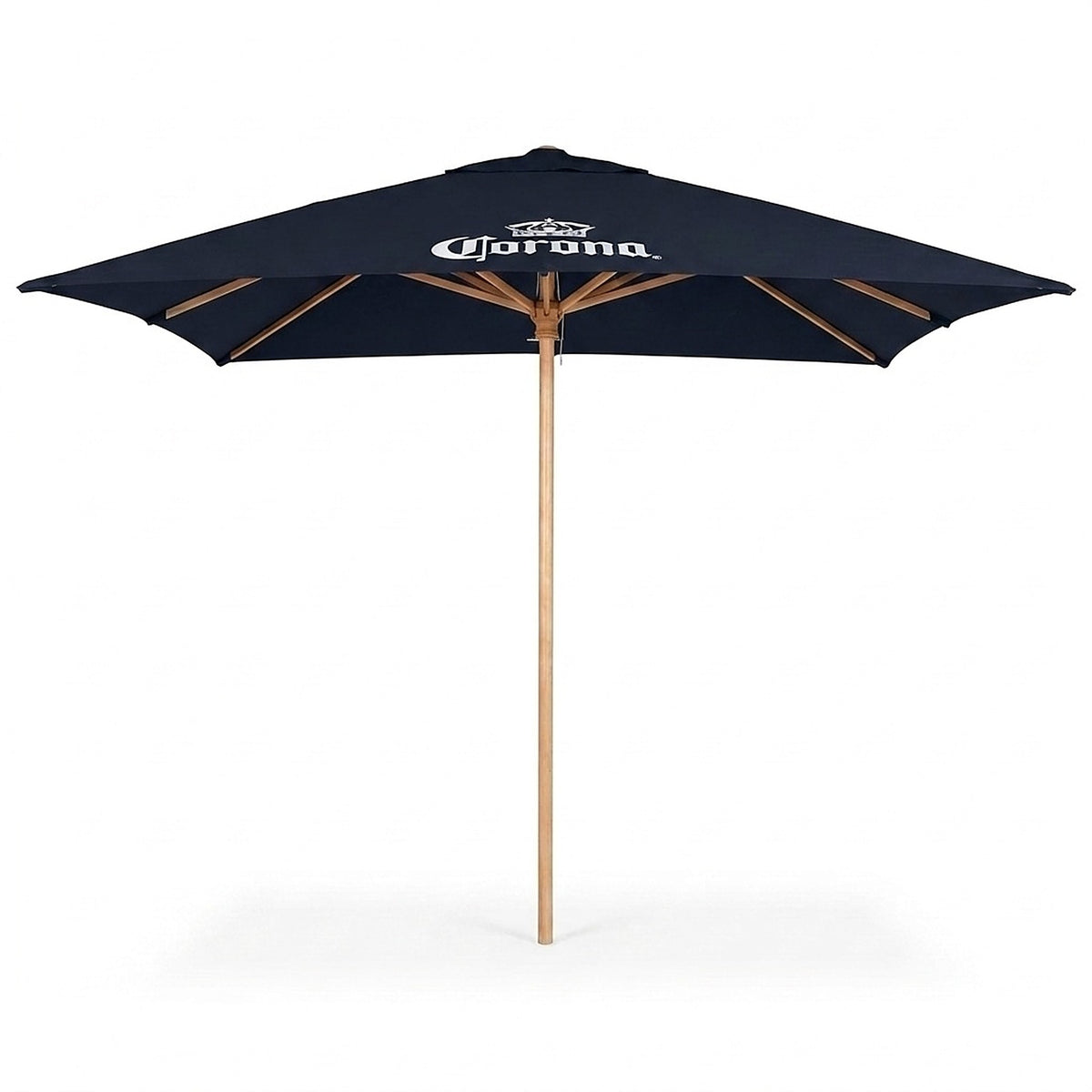 Parasol piwny Corona 3,5 x 3,5 m z drewnianym słupkiem – parasol do ogródków piwnych