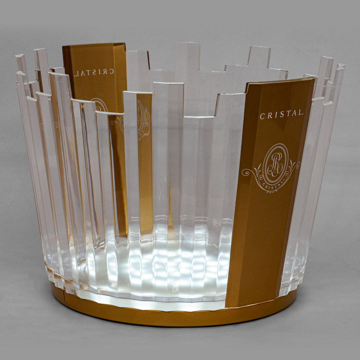 Cristal Schładzacz do szampana LED Luminous Ice Bowl Pojemnik na kostki lodu – Widok 6