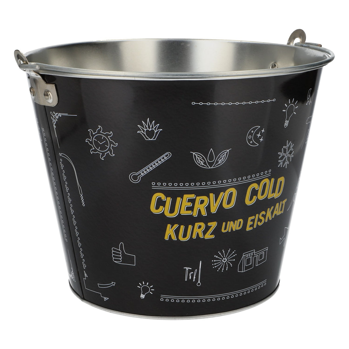 Cuervo Jose Wiadro do lodu Chłodziarka do butelek Wiadro do lodu 5 l Metalowe czarne – Widok 3