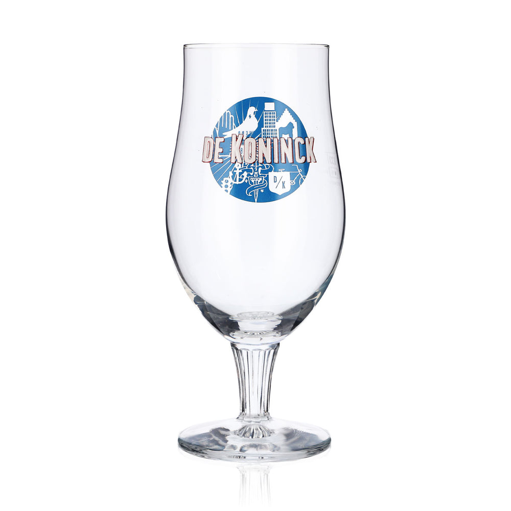 De Koninck Szklanka do piwa Szklanka w kształcie pucharu 0,33 l Puchar Craft Beer niebieskie logo