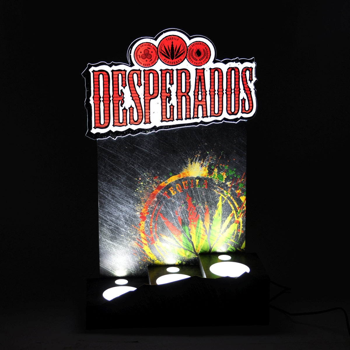 Piwo Desperados gloryfikator 50x30 LED na 3 butelki stojący znak dekoracji baru – Widok 4