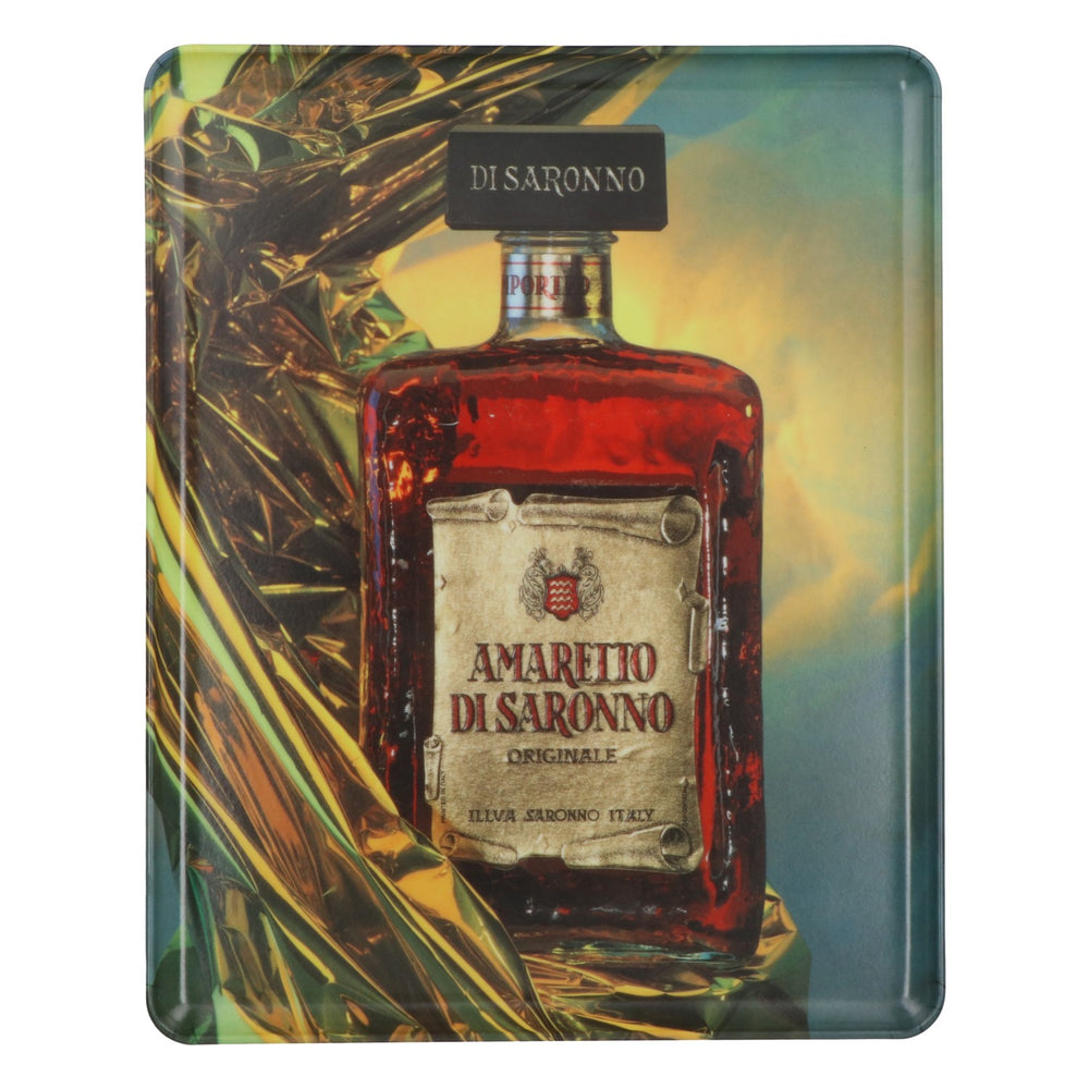 Taca do serwowania likieru Disaronno Taca z motywem butelek Amaretto, z tworzywa sztucznego