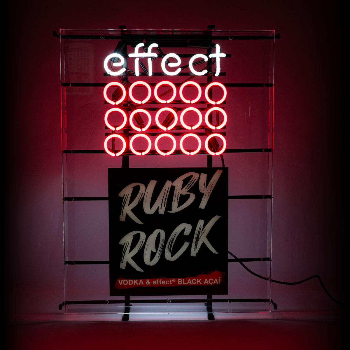 Effect Energy Reklama świetlna Luminated LED Neon Wall Sign Rubi Rock Dekoracja