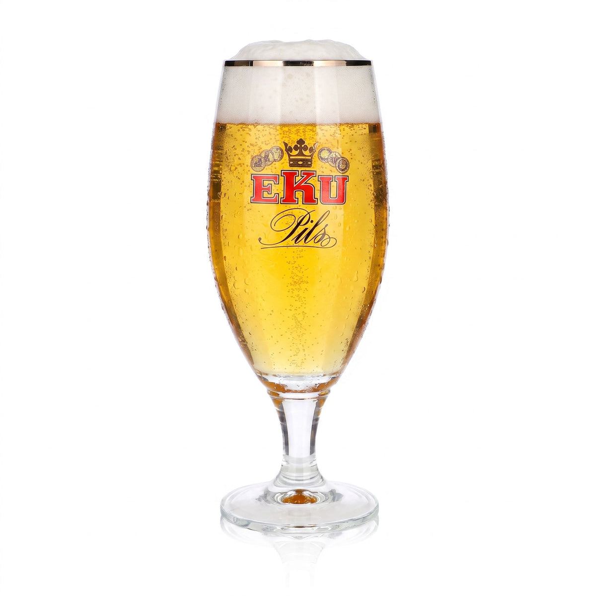 Szklanka do piwa Eku 0,5 l, pucharowa, typu Pils, z platynową obwódką, Ritzenhoff