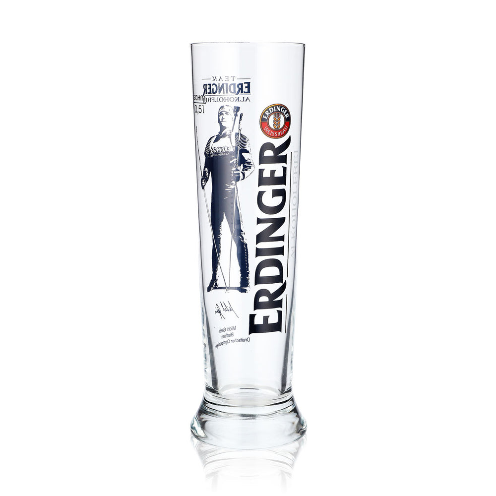 Kieliszek do piwa Erdinger 0,5 l Kieliszek do piwa pszenicznego Kieliszek z limitowanej edycji Michi Greis Bezalkoholowy