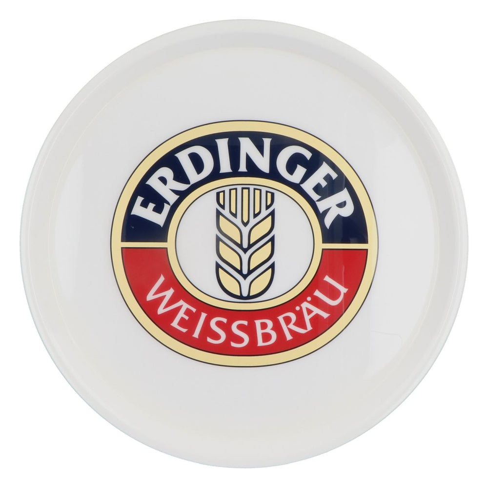 Taca do serwowania piwa Erdinger Weissbier Taca okrągła Taca kelnerka Okrągła biała