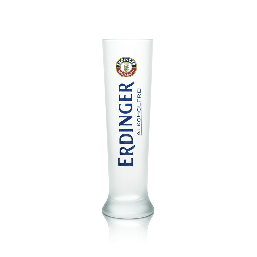 Erdinger Weißbräu szklanka do piwa 0,5l bezalkoholowa oszroniona reliefowa szklanka ze szkła mlecznego pszenica