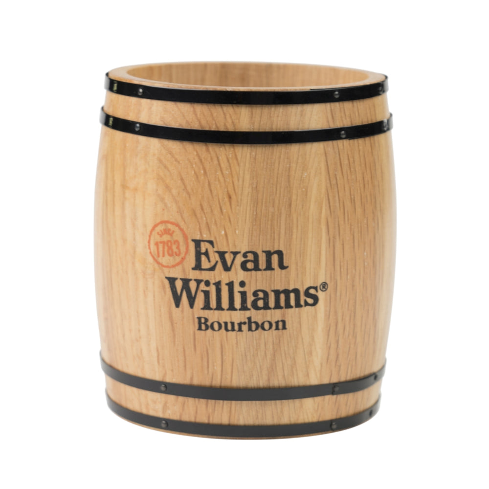 Taca na sztućce do whisky Evan Williams beczka brązowy drewniany uchwyt cateringowy lokaj stołowy
