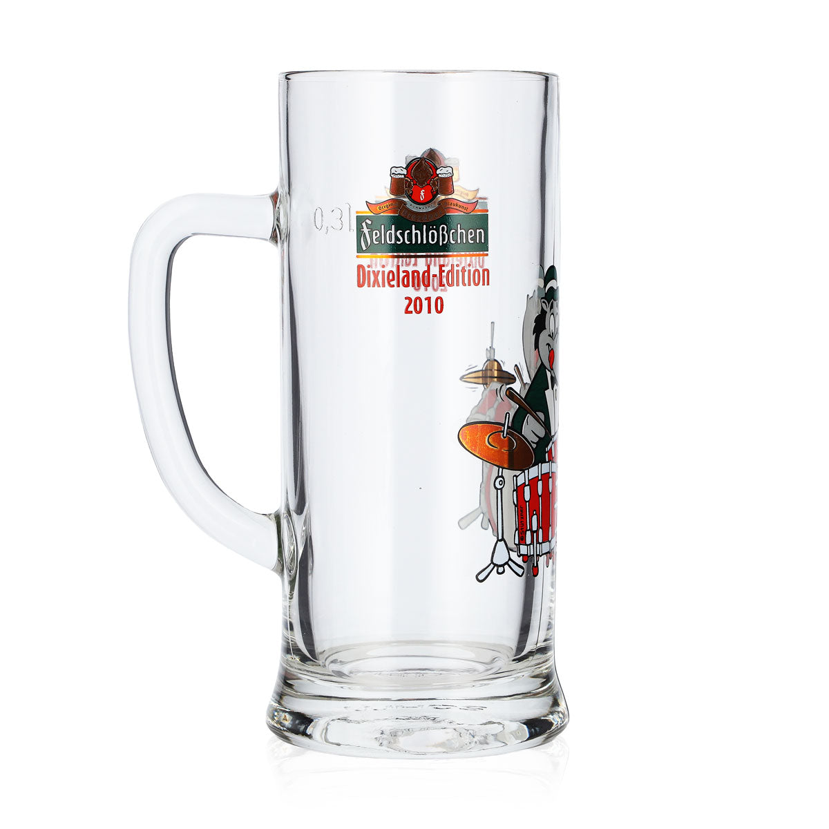 Szklanka do piwa Feldschlösschen 0,3 l – kufel jubileuszowy „Seidel 2010” z serii Dixieland – Widok 3