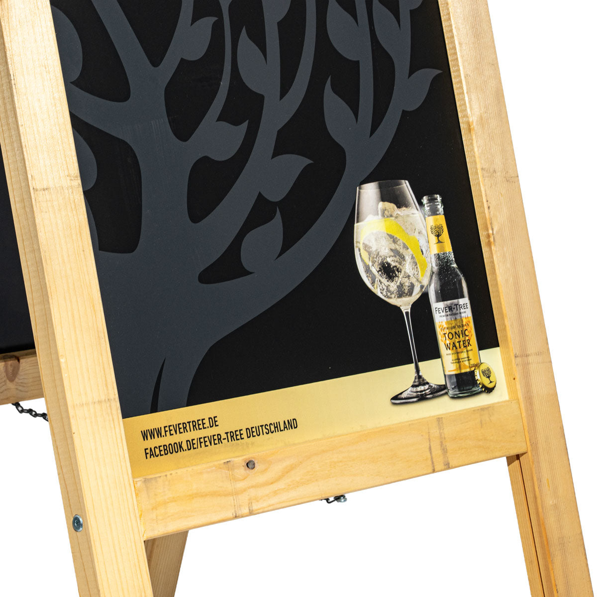 Fever Tree Stojak reklamowy A Frame Drewniana rama Tablica kredowa Tablica gastronomiczna – Widok 3