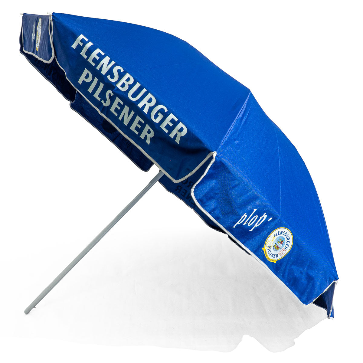Parasol Flensburger Pilsener Ø2m Osłona przeciwsłoneczna „Plop” niebiesko-biała – Widok 2