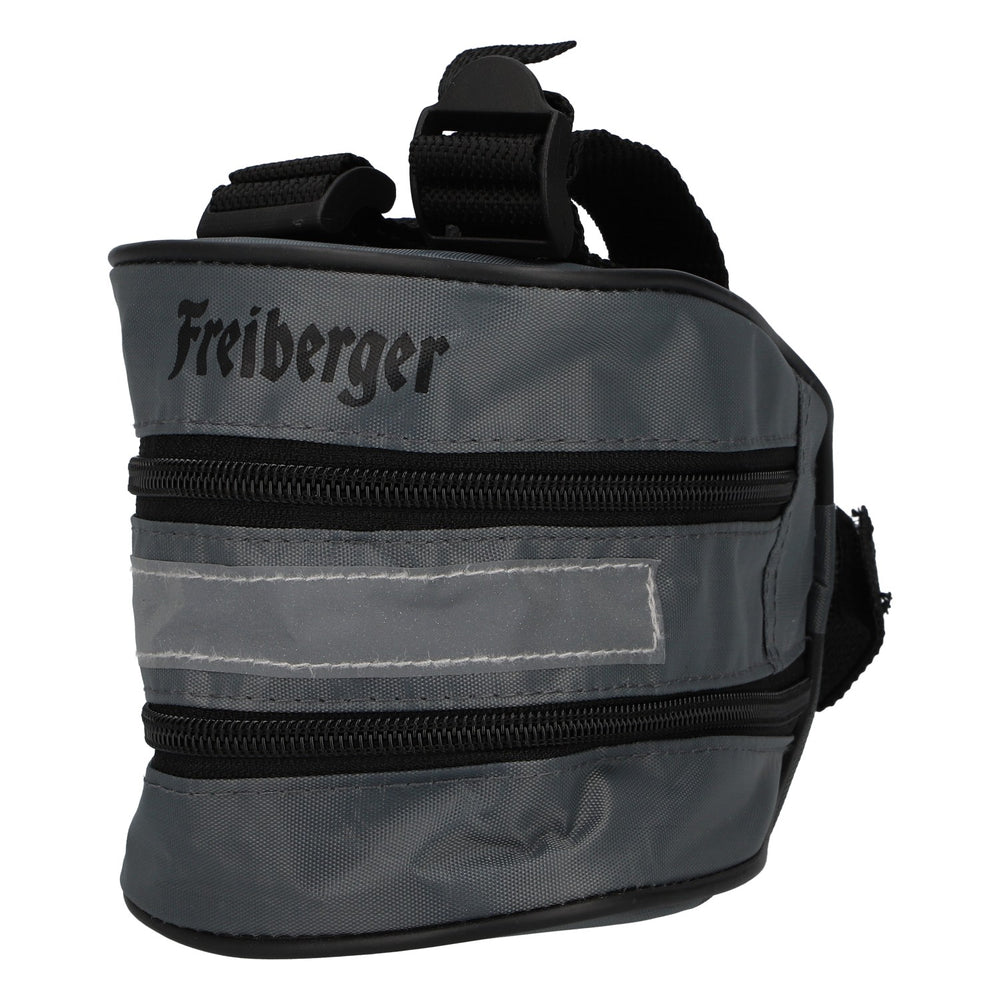 Torba rowerowa Freiberger Bier, szara, z odblaskiem – torba rowerowa, torba bagażowa