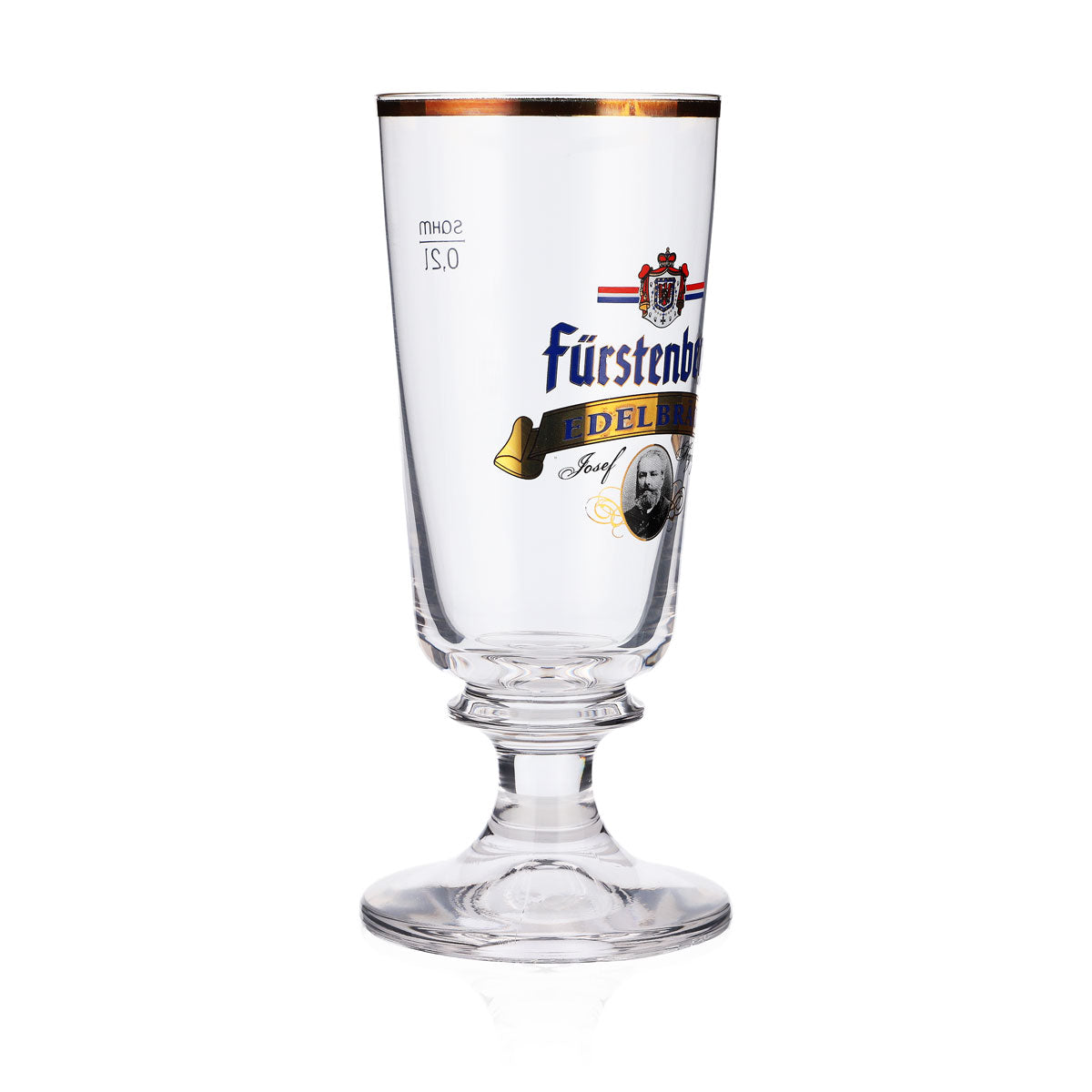 Kieliszek do piwa Fürstenberg 0,2 l Kieliszki do piwa Kieliszki pucharowe „Edelbräu” Złota obwódka – Widok 2
