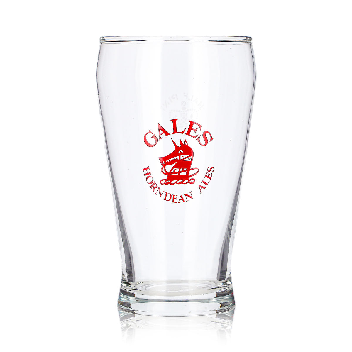 Szklanka do piwa Gales Brewery 0,28 l, Willi Becher, Horndean Ales, logo z psem, czerwone logo – Widok 2