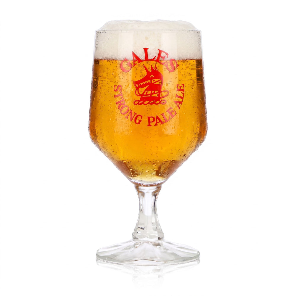 Szklanka do piwa Gales Brewery 0,29 l, kształt tulipana, Strong Pale Ales, logo z psem, czerwone logo