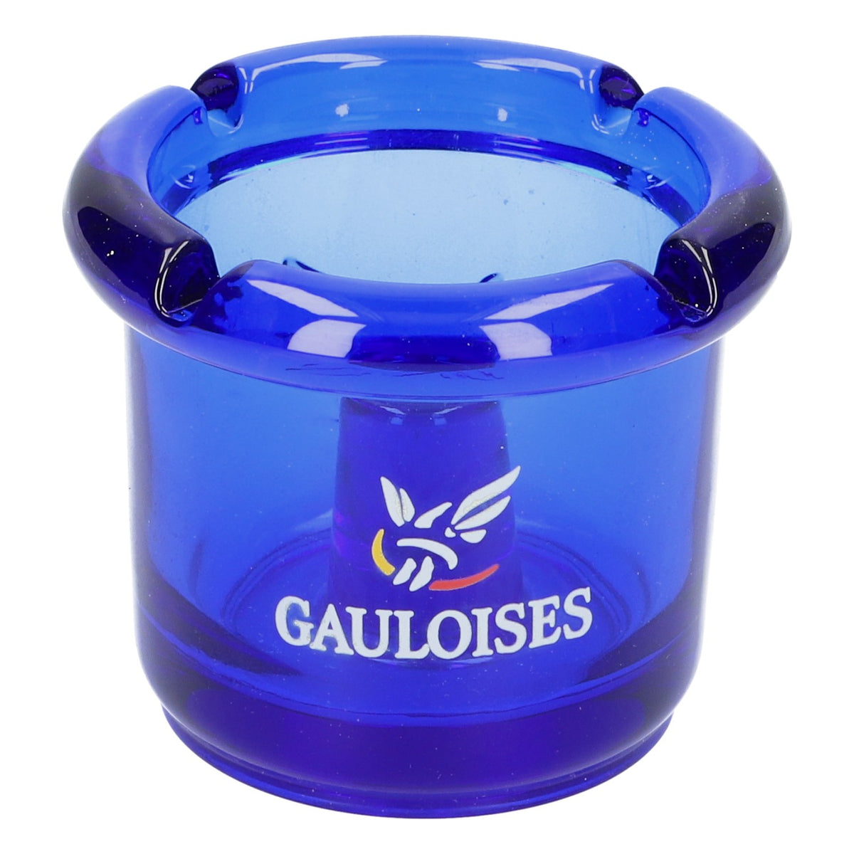 Gauloises Popielniczka na papierosy Popielniczka wiatrowa Niebieskie szkło Akcesoria dla palaczy Palenie