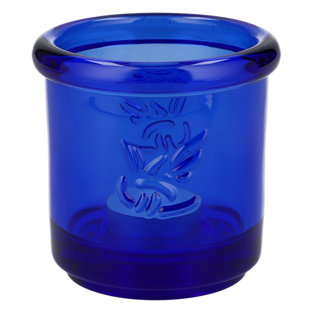 Szklana świeczka typu „tealight” z motywem papierosów Gauloises, okrągła