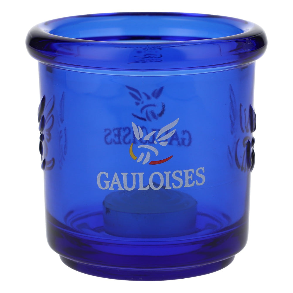 Świecznik Gauloises, niebieski, okrągły, z podgrzewaczem, duży rozmiar