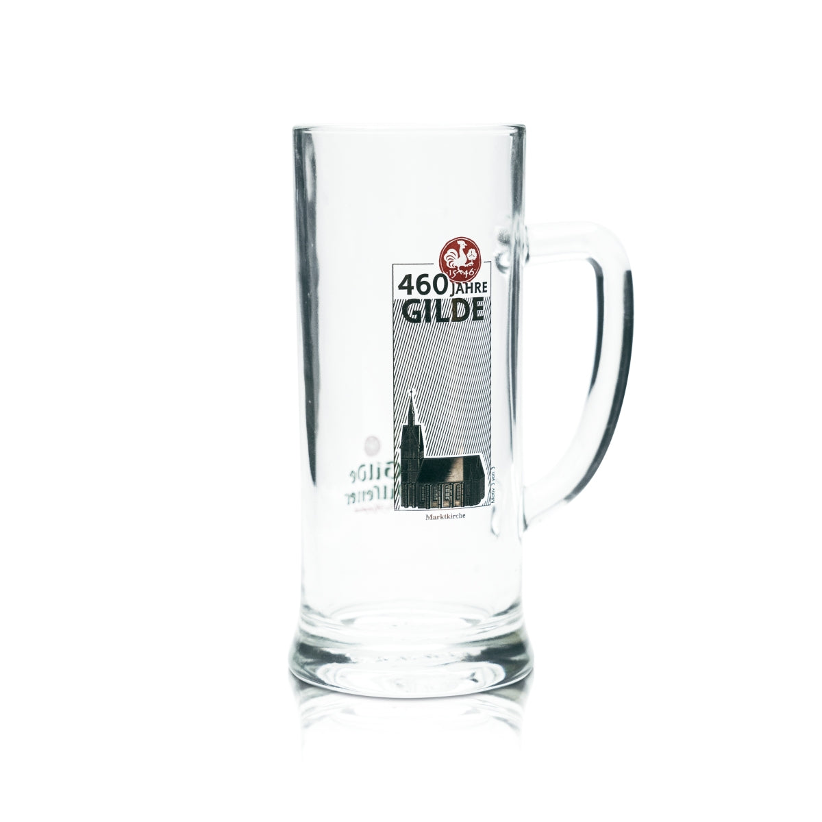 Szklany kufel do piwa Gilden Pilsener 0,3l 460 lat "Marktkirche" edycja kolekcjonerska