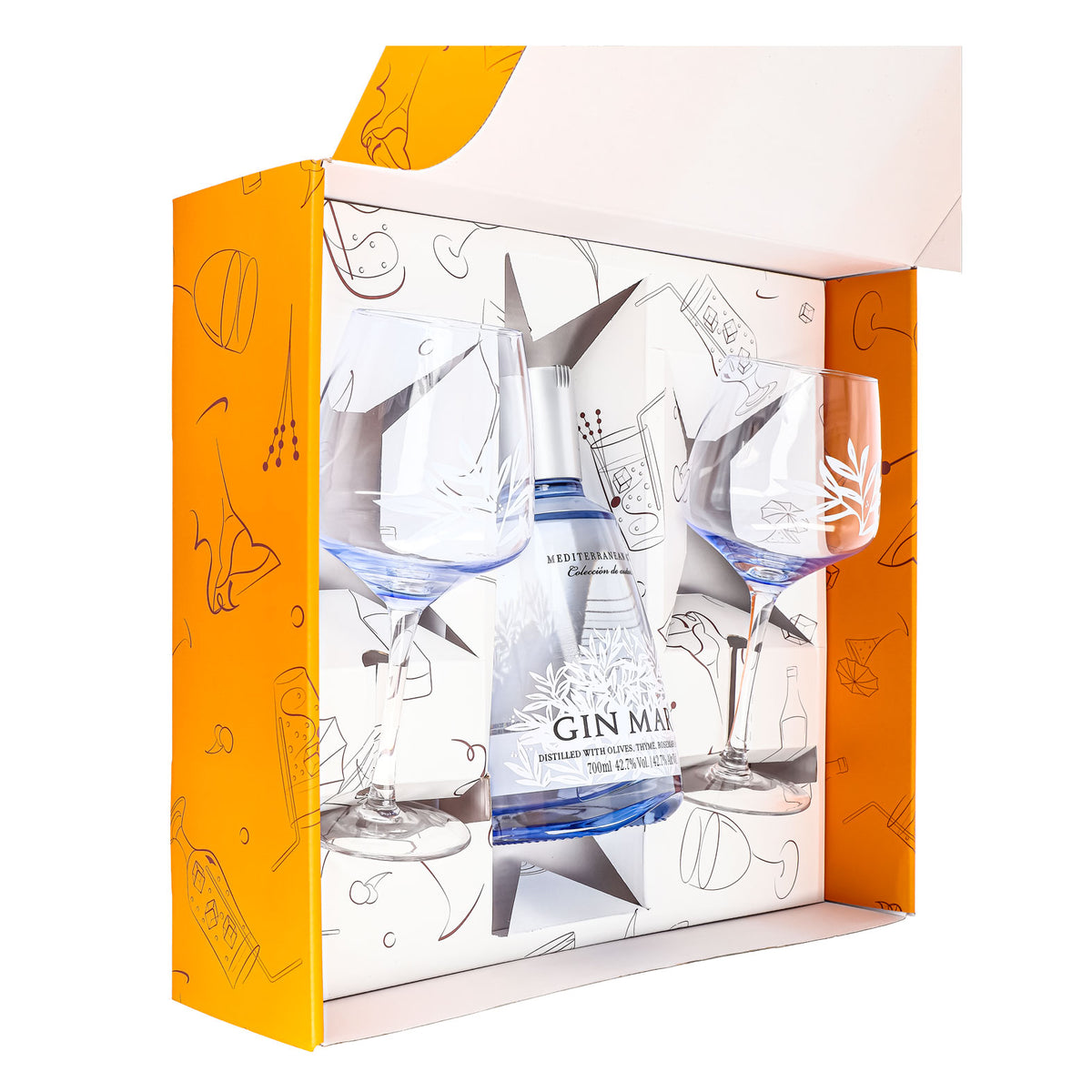 Zestaw upominkowy Gin Mare 0,7 l 42,7% + kieliszek balonowy Copa I Orange – Widok 5