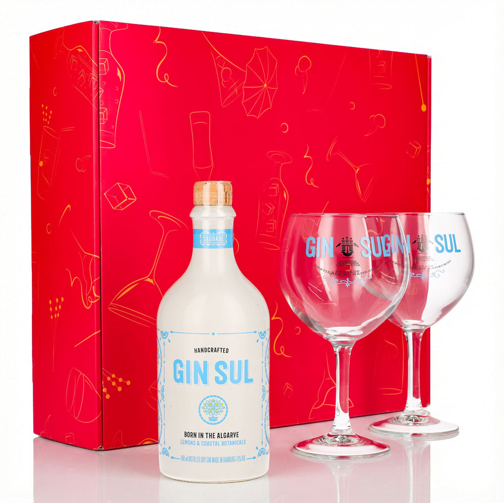 Zestaw upominkowy Gin Sul 0,5 l 43,5% + kieliszek balonowy I różowy