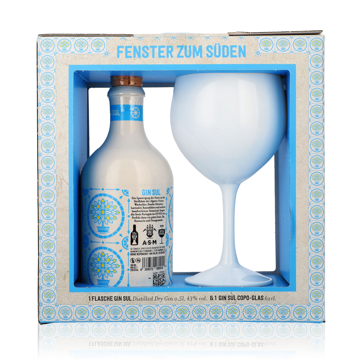 Zestaw upominkowy Gin Sul „Okno na południe” 0,5 l 43% obj. + 1x 0,6 l kieliszek Copa – Widok 5