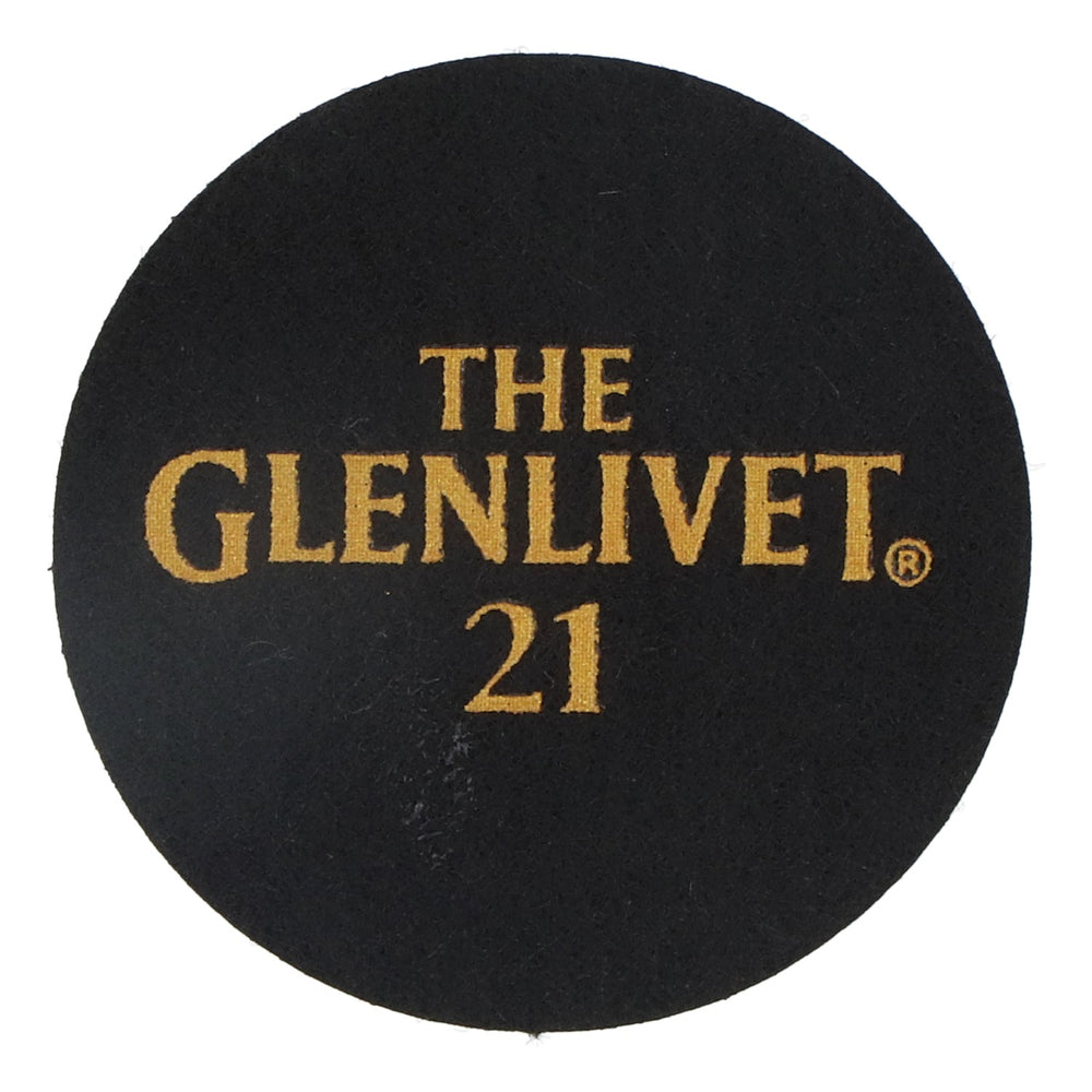 Podkładka pod szklanki Glenlivet Whiskey Filz, czarna, średnica 6,2 cm „Glenlivet 21”