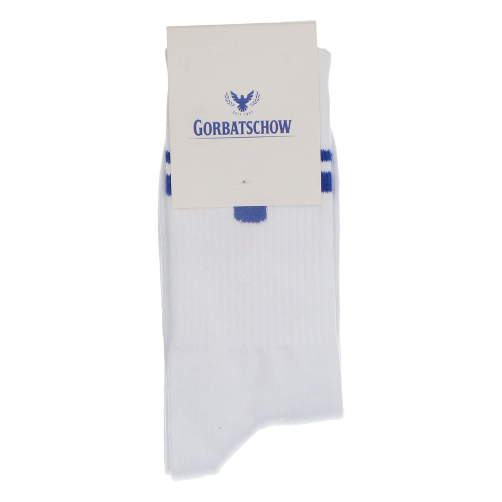 Skarpety Gorbachev Crew Socks białe z niebieskimi paskami unisex rozmiar 37-41