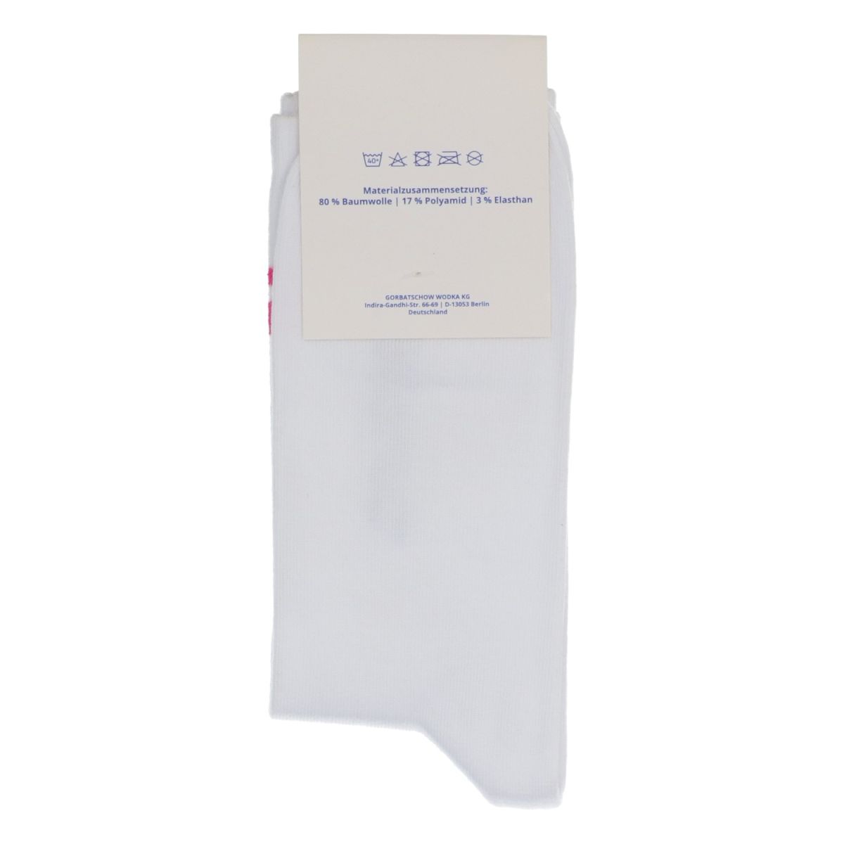 Skarpety Gorbachev Crew Socks białe w różowe paski unisex rozmiar 42-46 – Widok 2