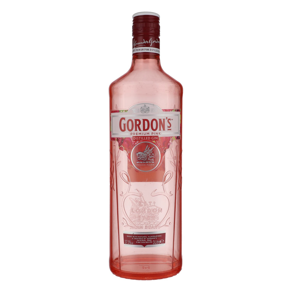 Gordons Pink Gin PUSTA akrylowa butelka ekspozycyjna Butelka dekoracyjna Butelka ekspozycyjna Witryna sklepowa 3 l