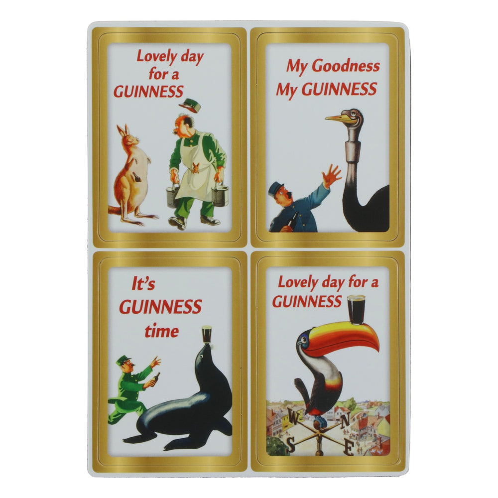 Piwo Guinness 4 x magnesy na lodówkę Zestaw magnesów retro z reklamą piwa
