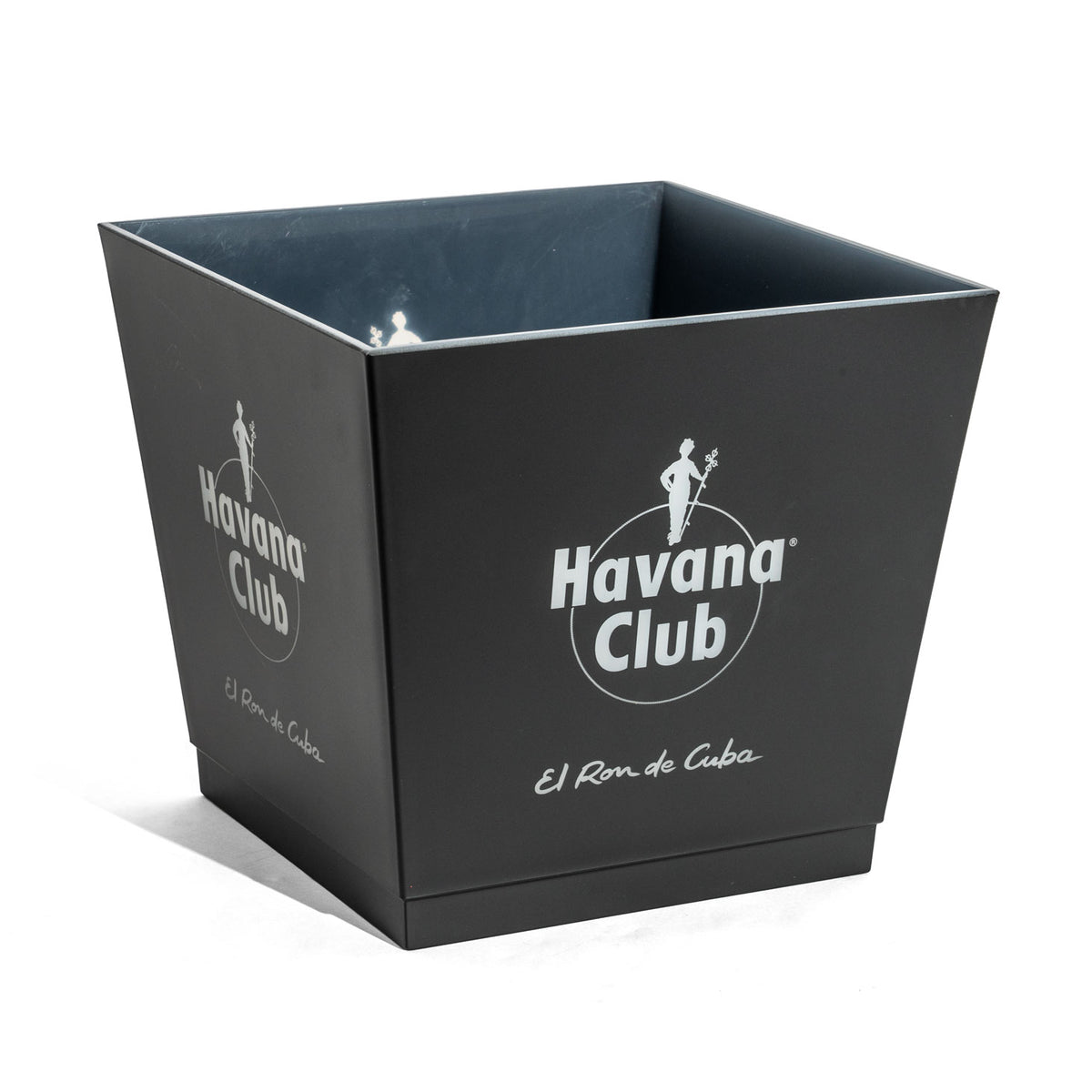 Havana Rum Chłodziarka LED Pojemnik na kostki lodu Akumulatorowa lodówka Icecube czarna 4-kątna