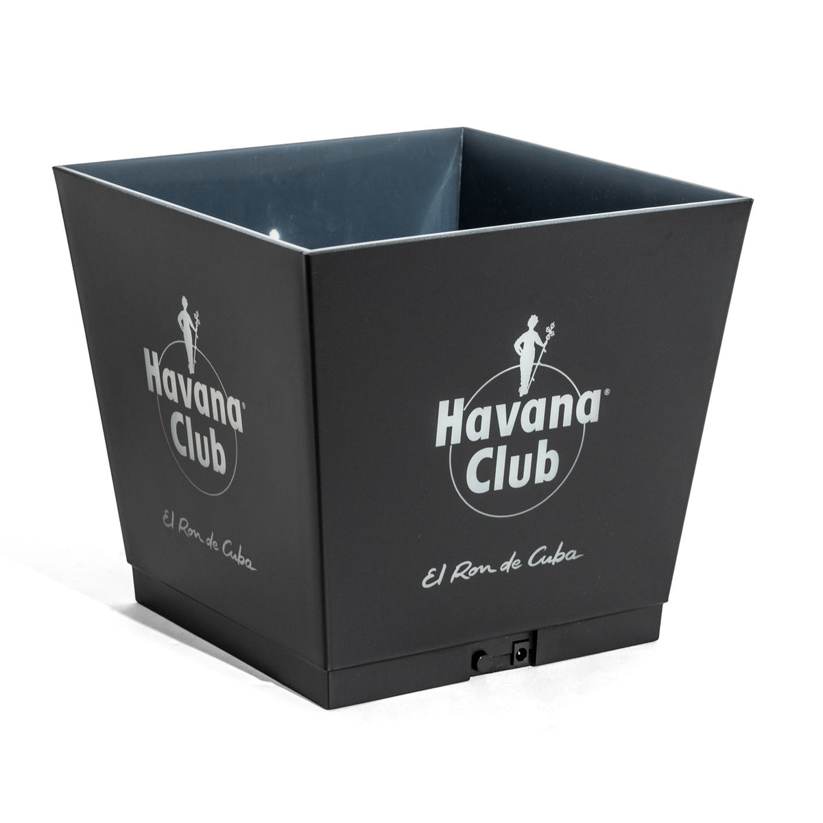 Havana Rum Chłodziarka LED Pojemnik na kostki lodu Akumulatorowa lodówka Icecube czarna 4-kątna – Widok 4