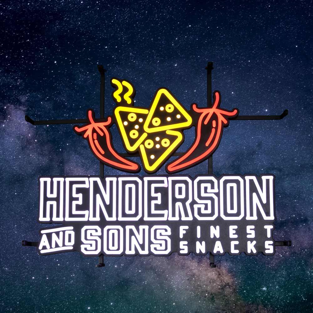 Henderson Sons Neonowa reklama LED Sign Chili Pepperoni Neonowa tabliczka ścienna MBG Deko
