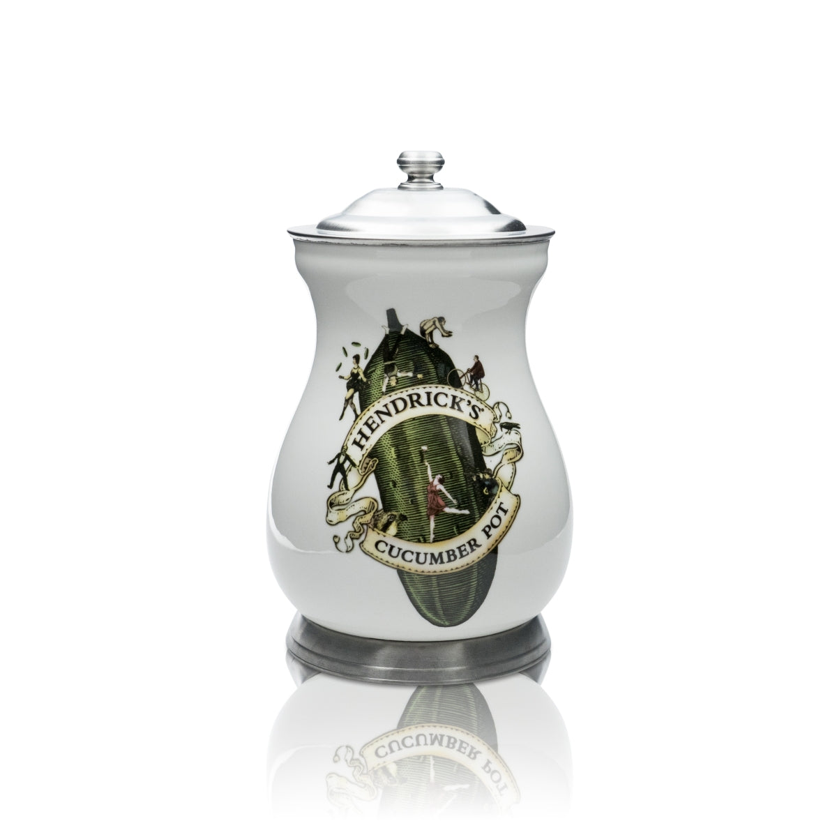 Zestaw porcelanowy Hendrick Gin, 13 elementów, zestaw do herbaty 1,5 l, garnek na ogórki – Widok 2