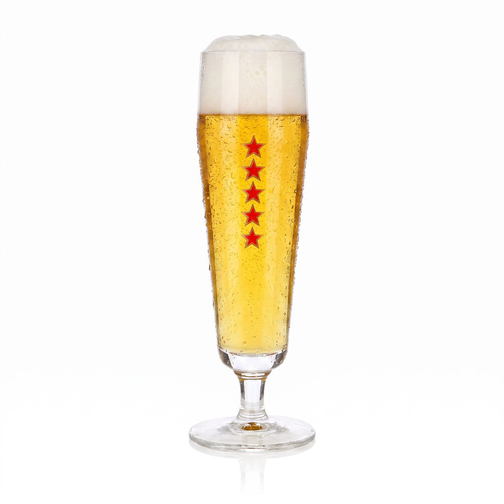 Szklanka do piwa Hensen 0,25 l, puchar, model Pilsner Tulpen, z logo gwiazdy