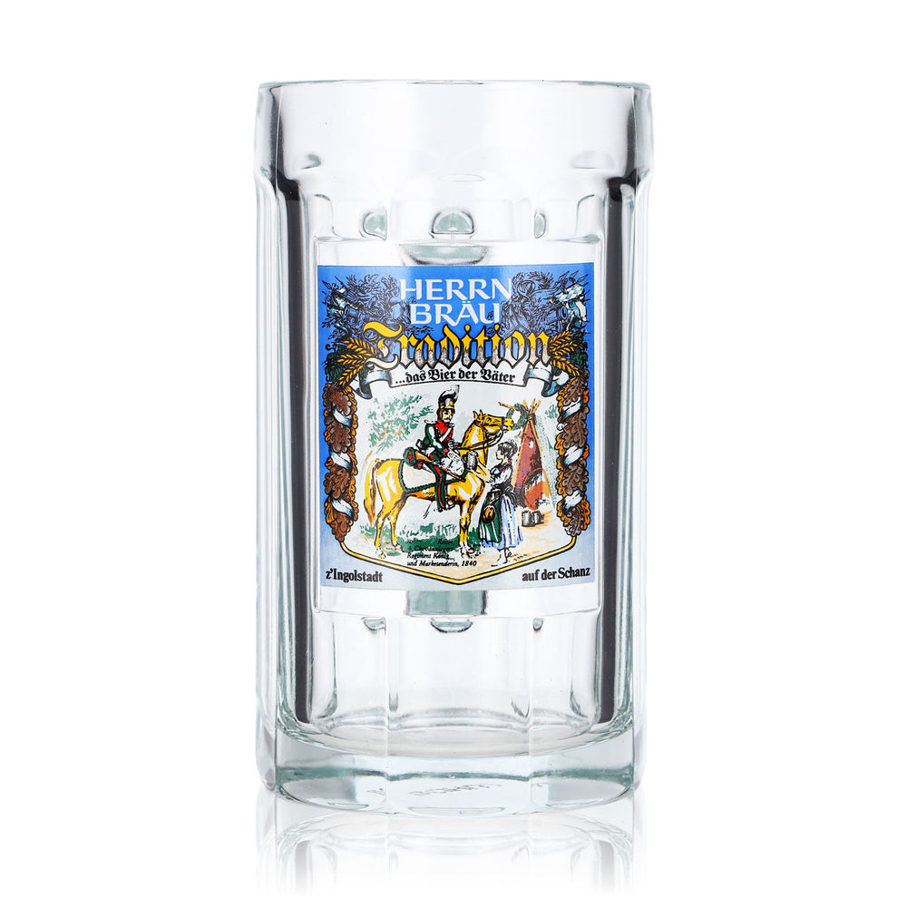 Szklanka do piwa Herrnbräu 0,5 l, dzbanek Ingolstadt Sahm